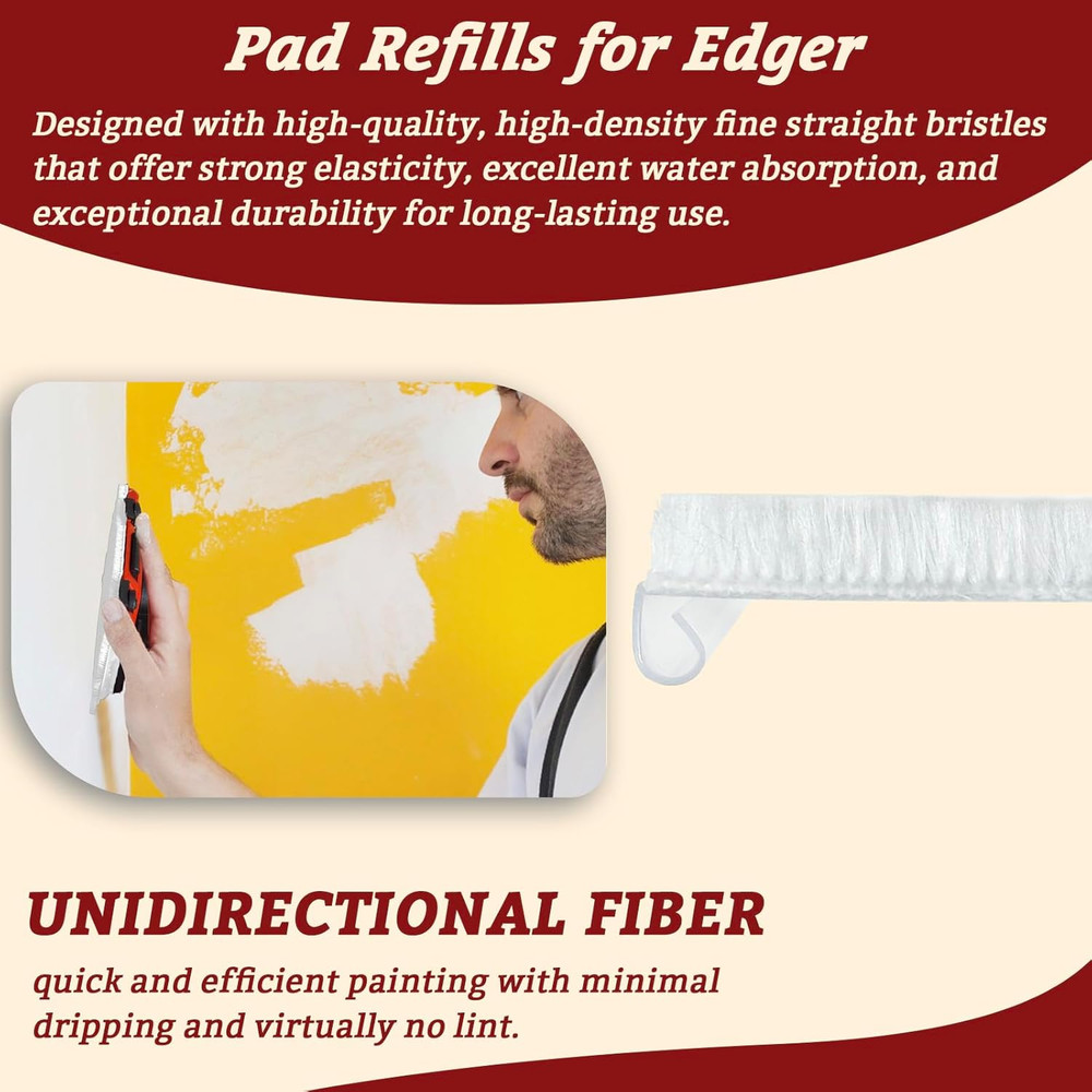 6 Pack of Paint Edger Replacement Pads - Pad Refills for Edger - Replacement ...