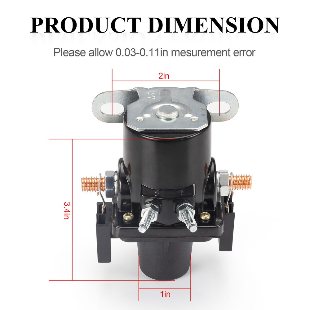 Battery Disconnect Relay 12 Volts 100 Amp Includes Screws 01-00055-000
