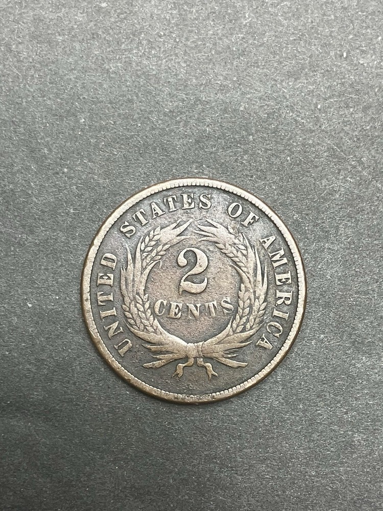 1868 Two Cent Piece Coin