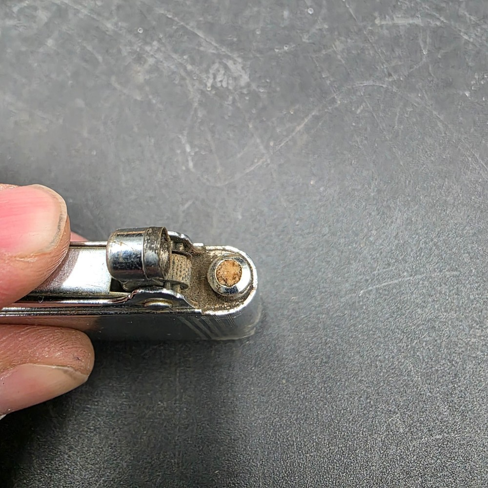 Vintage Personalized w Initials Ronson Lighter Chrome Butane UNTESTED