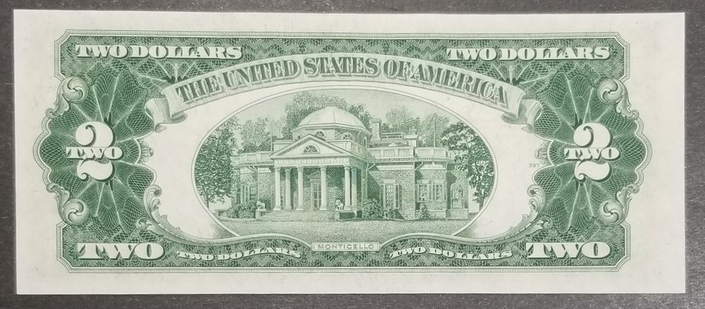 1953 B $2 GEM UNCIRCULATED US RED SEAL NOTE