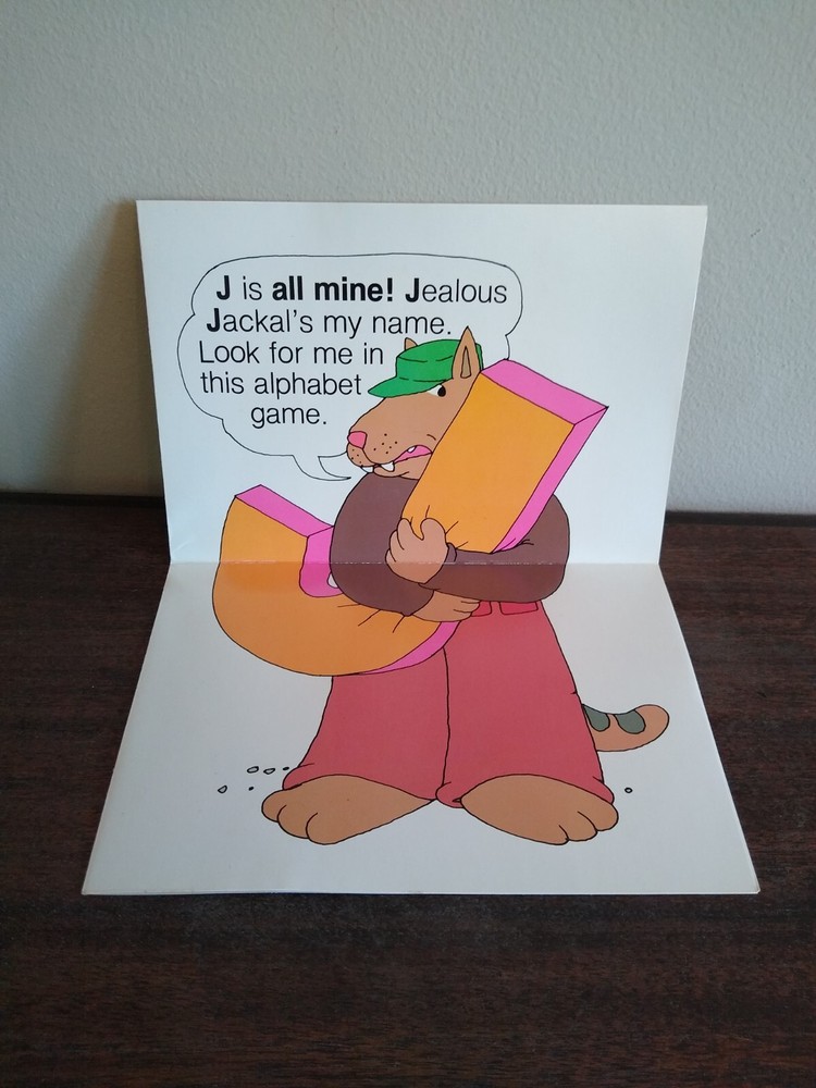 Vintage 1982 Weekly Reader ABC Game, Alphabet Antics, Pre-school Students