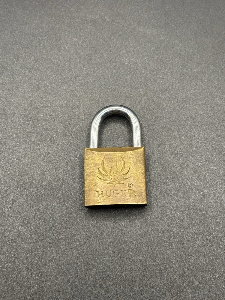 Ruger Brass Gun Lock Mini-Lock Padlock with 3 Replacement Keys