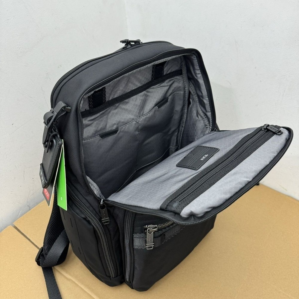 Tumi Alpha Bravo Search Backpack Black Nylon Leather High Function 0232789D