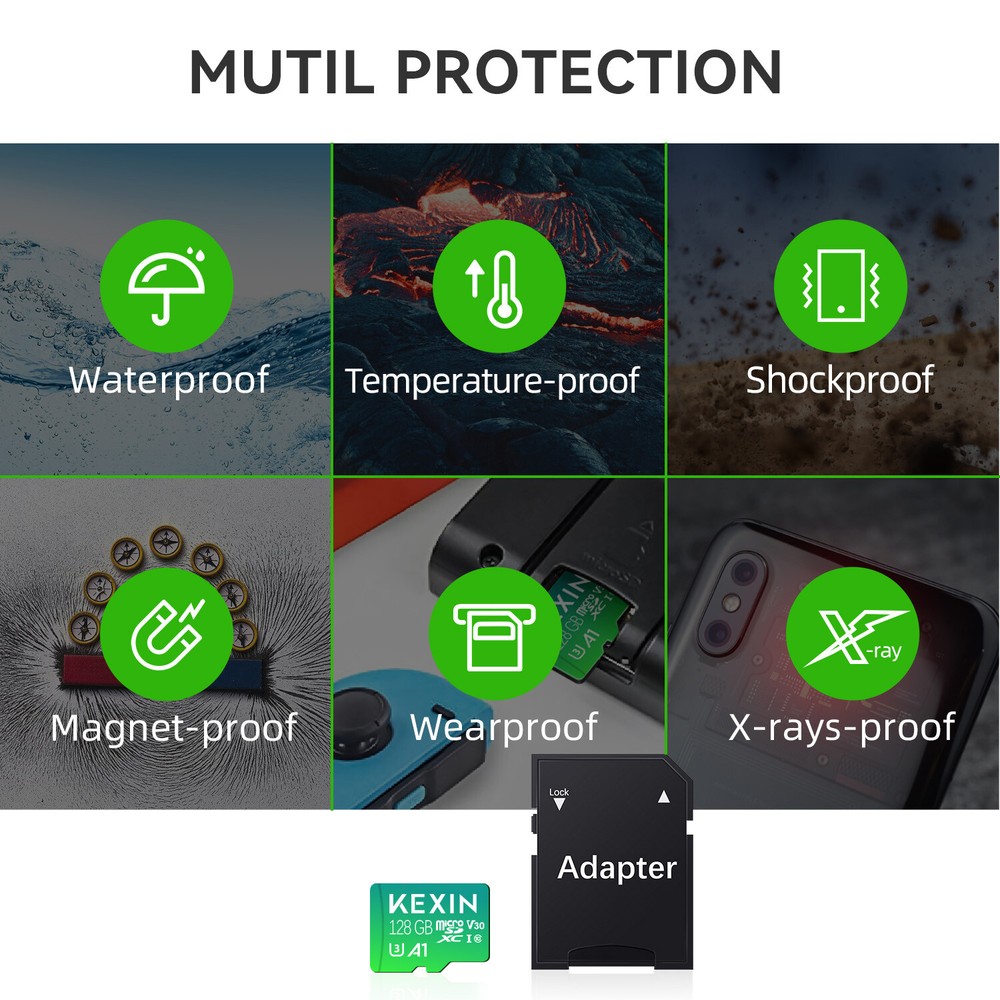 128GB 64GB Micro SD Memory Card Class 10 SDXC UHS-1 with Adapter Memory Cards