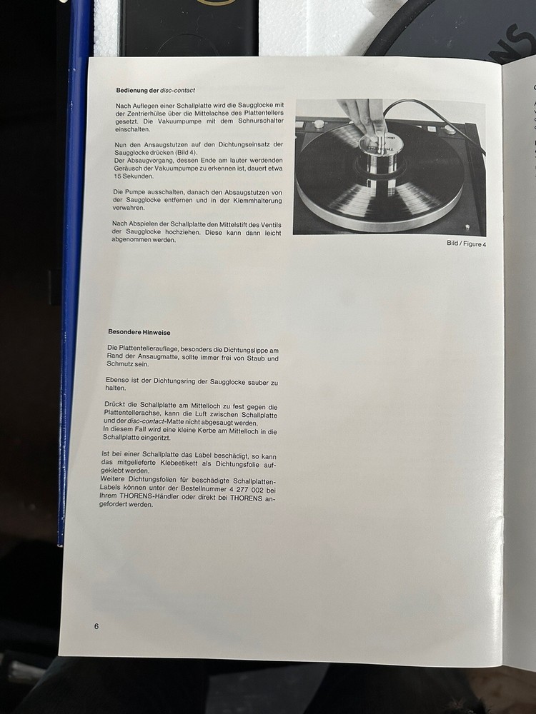 Thorens Disc Contact N.O.S Boxed