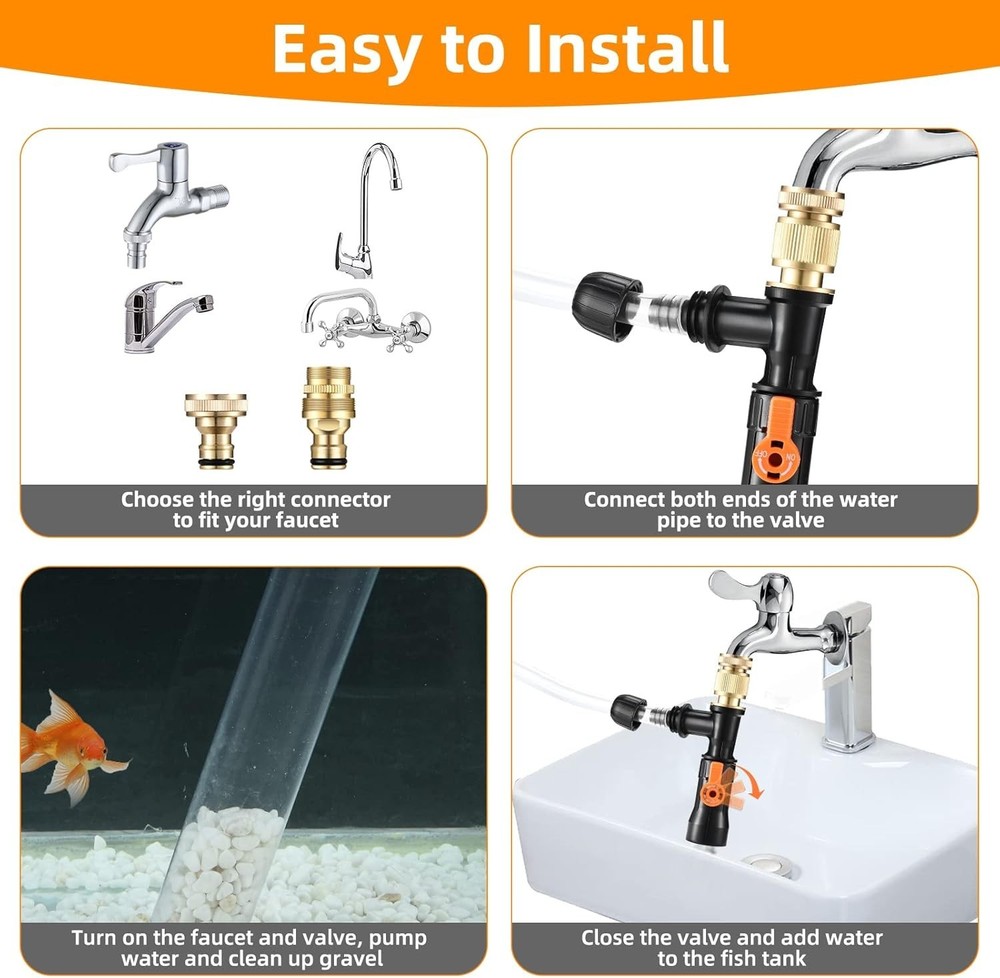 Faucet Adapter for Quick Water Changes 30ft