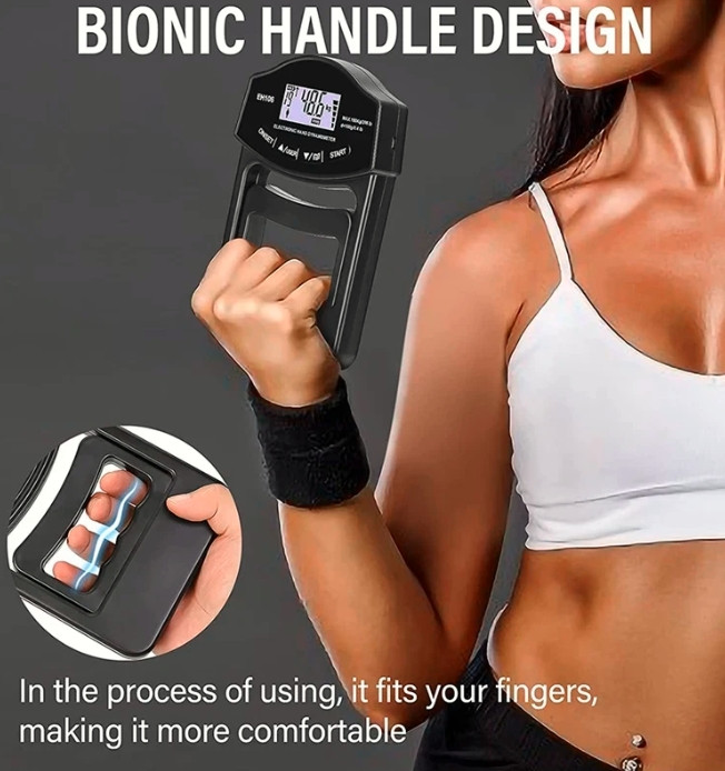 Digital Hand Dynamometer Grip Strength Measurement Meter Auto Capturing