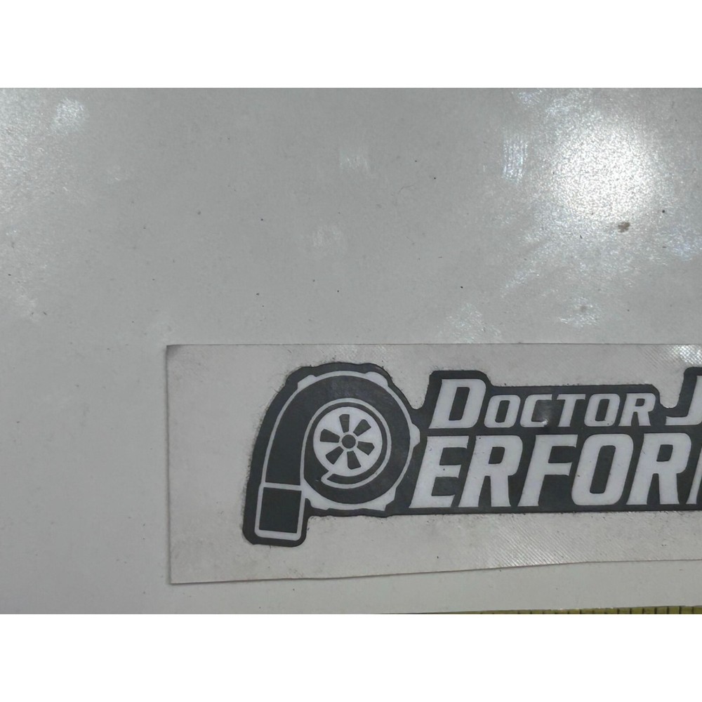 Doctor John's Performance White Rectangle Shape Sticker