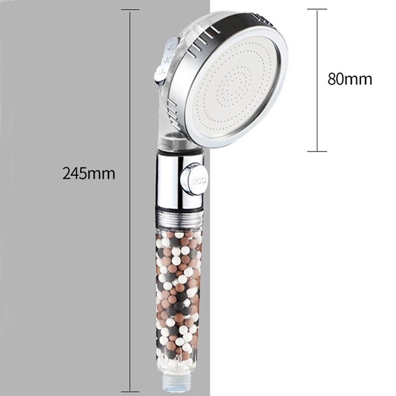 High Turbo Pressure Shower Head Bathroom Powerful Energy Water Saving Filter US