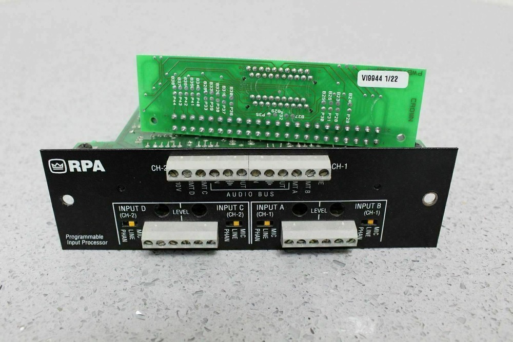 Crown Audio RPA P.I.P Amplifier Programmable Input Processor Tested FREE S&H