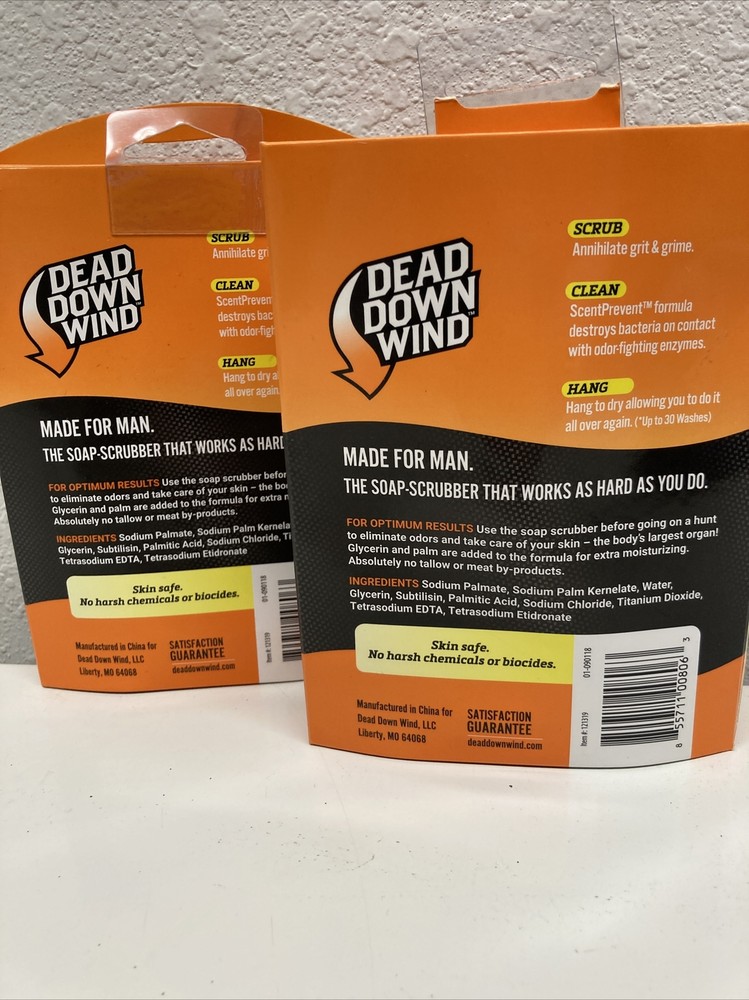 (2) NEW Dead Down Wind Man Scrubber ~ Unscented