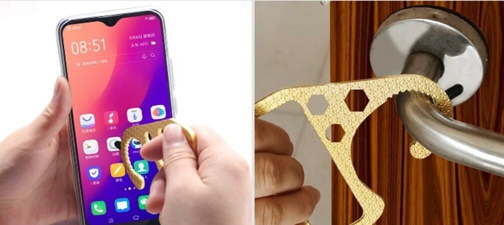 Safe From Virus No Contact Open Door Elevator Button Bus Handrail Pull Ring Tool