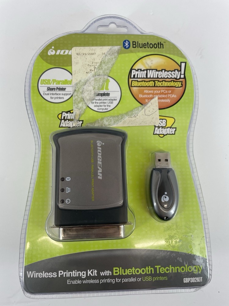 iogear Wireless Printing Kit Bluetooth GBP302KIT Combo Print Adapter Kit