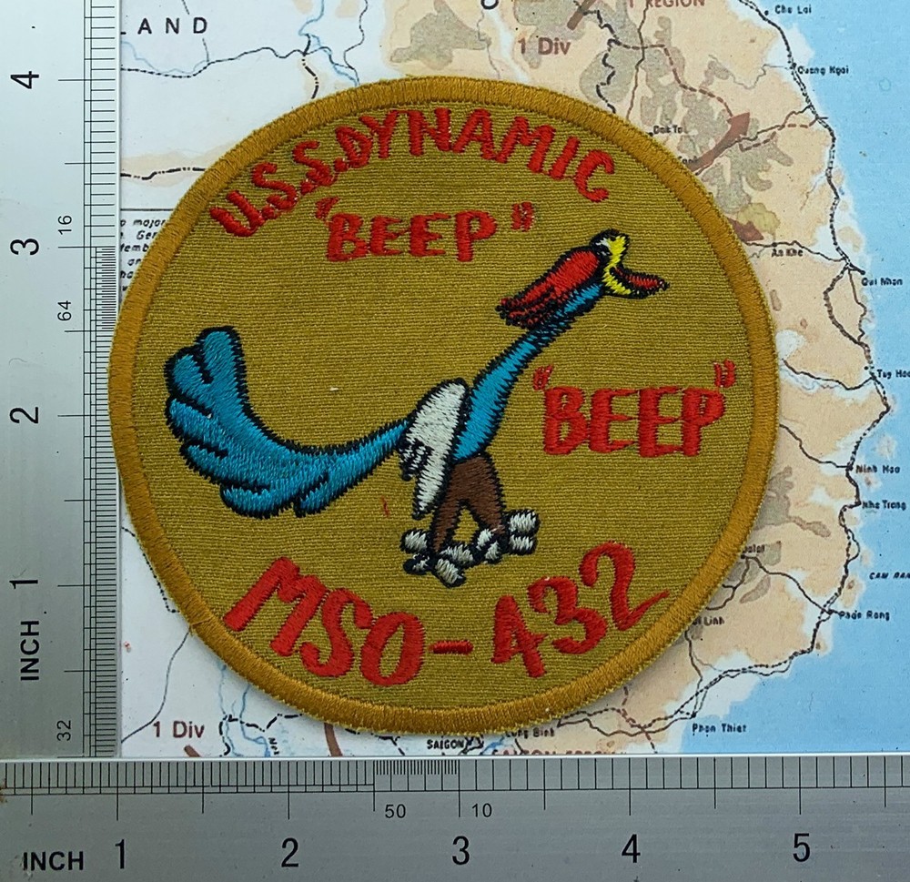 patch , US Navy USS Dynamic Minesweeper Ship Patch , t11-43