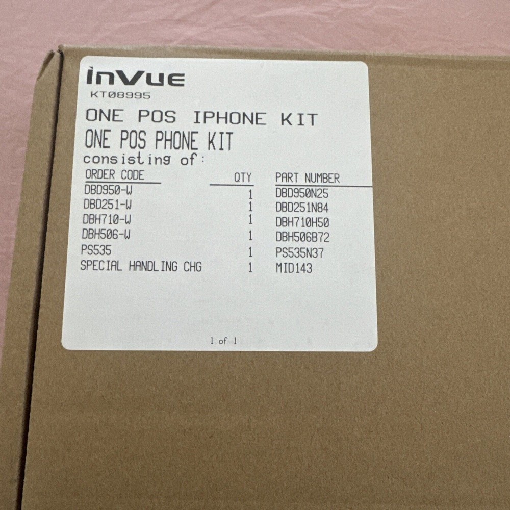 InVue One65 Angled Powered Corded Security Stand DBD950-W White - Device Display
