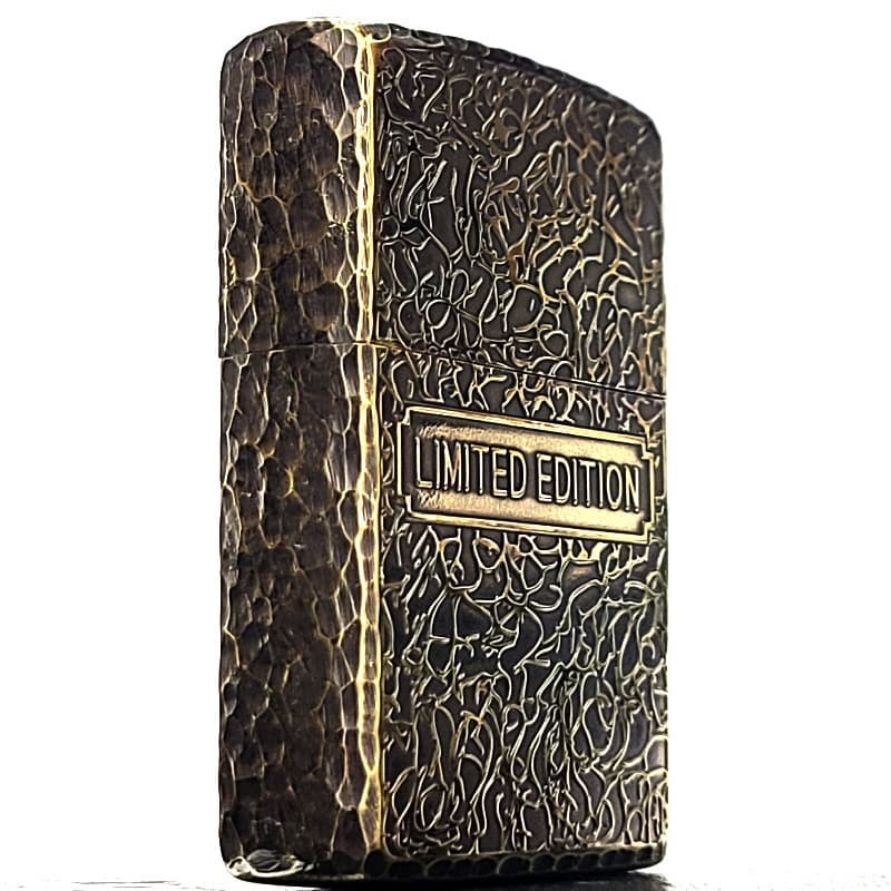 Zippo Three Side Leutor Brass oxidized Gold 5 Sided Processing Lighter Regular