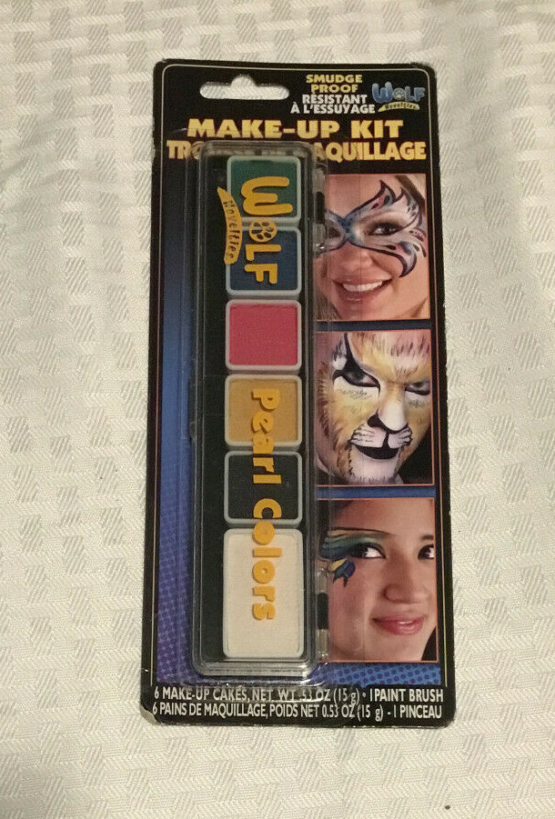 Wolf Smudge Proof Water Based Halloween Make-Up Kit - 6 Colors