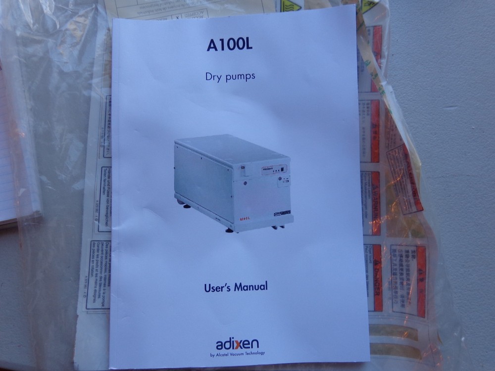 Alcatel A100L Dry Pump User Manual