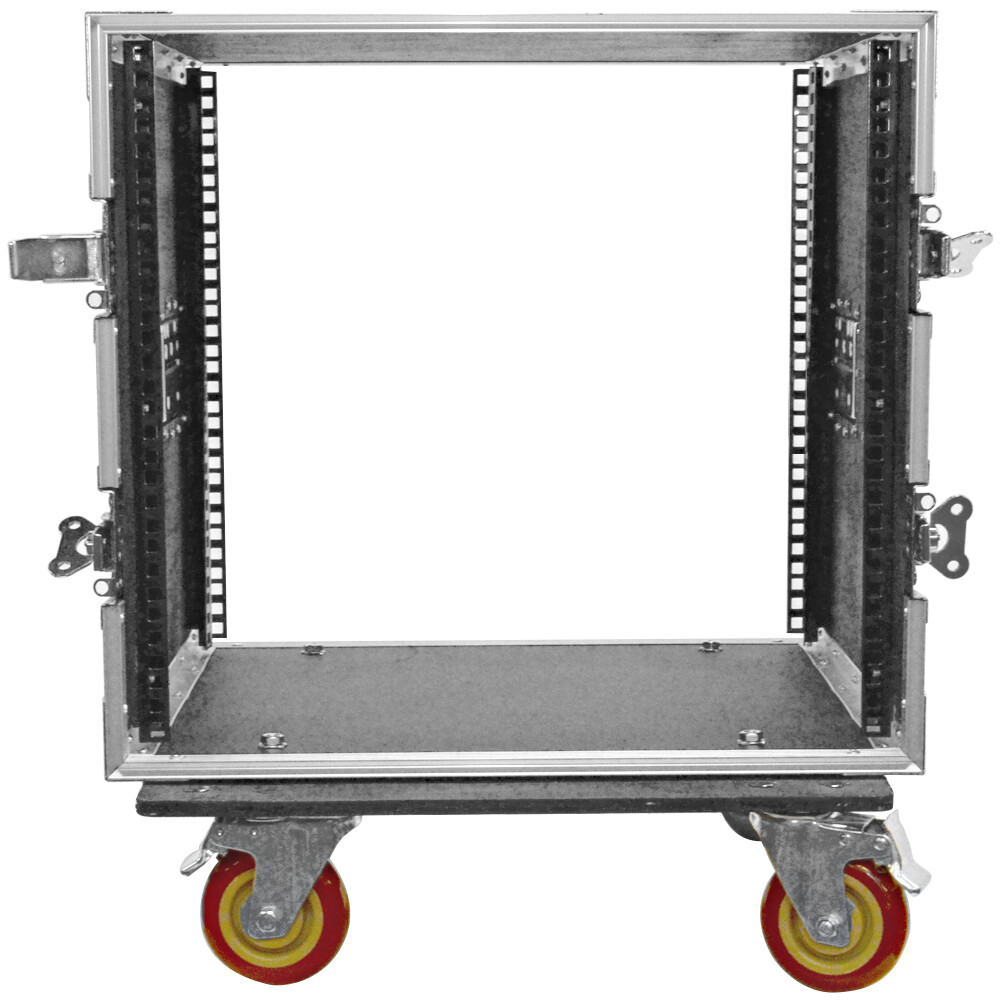 Heavy Duty 10 Space ATA Rack Case with 4 Inch Casters - 10U Server Network Case