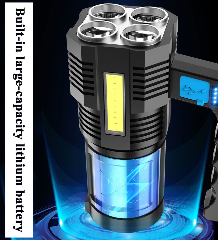 Super Bright 99000000LM LED Torch Tactical Flashlight USB Rechargeable Lantern