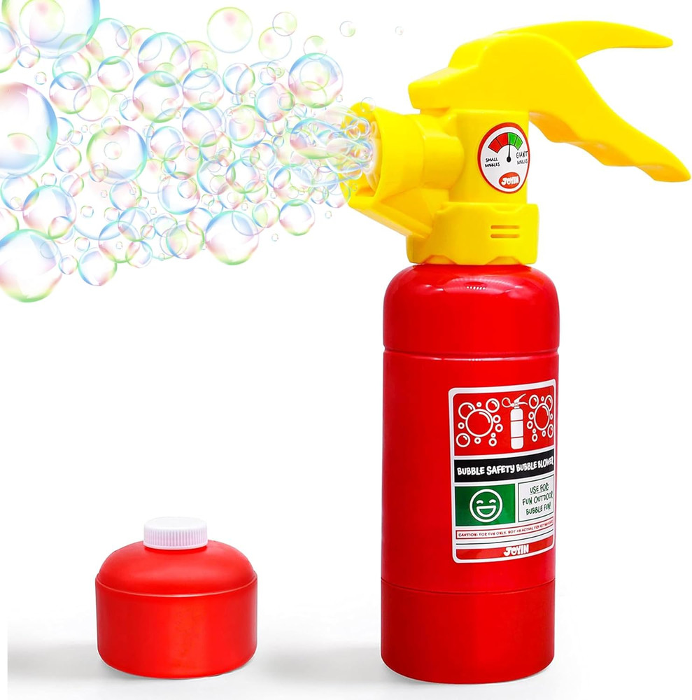 Automatic Fire Extinguisher Bubble Machine with Solution for Kids Summer Fun Toy