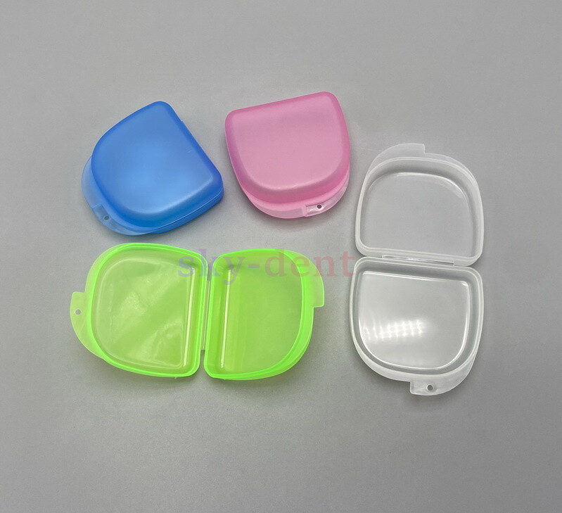 1x Dental Retainer Denture Storage Case Box Mouthguard Container Assorted Colors