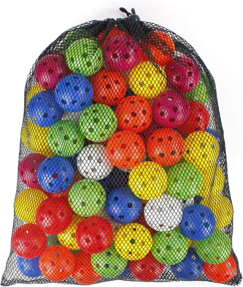 100 Pack Practice Golf Balls Airflow Hollow Plastic Golf Balls Practice Training