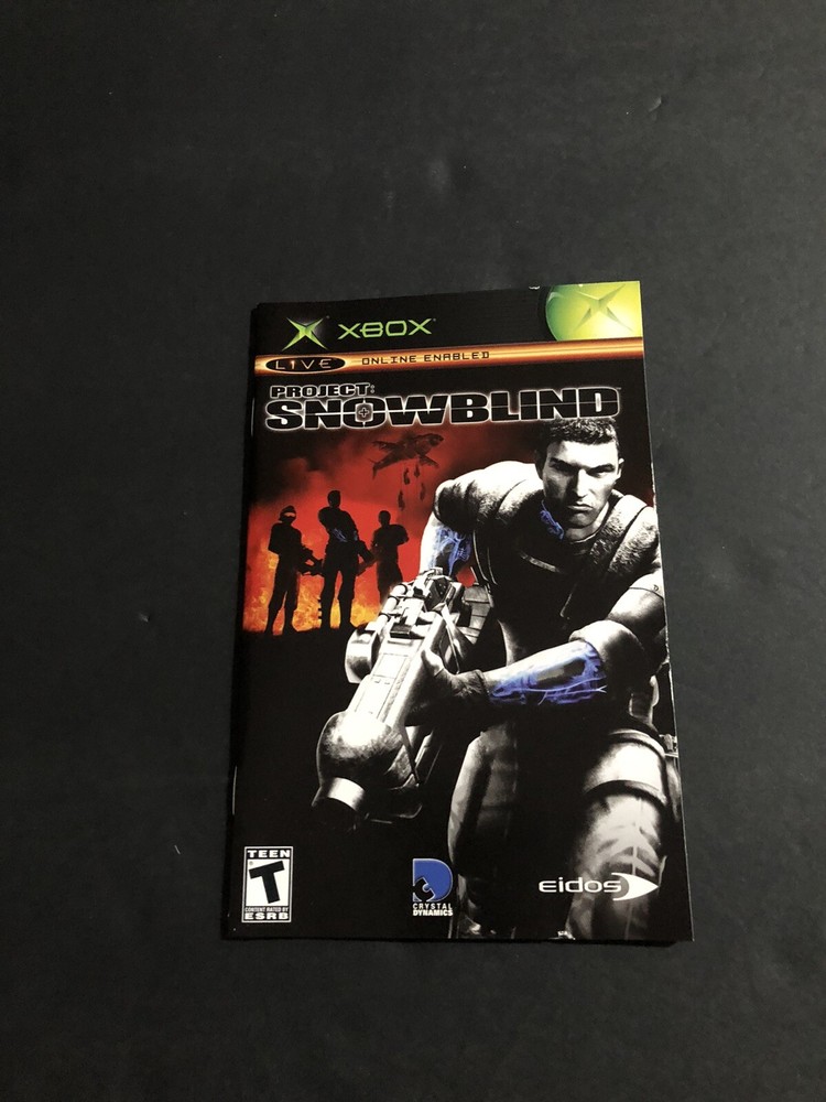 project snowblind xbox Manual Only