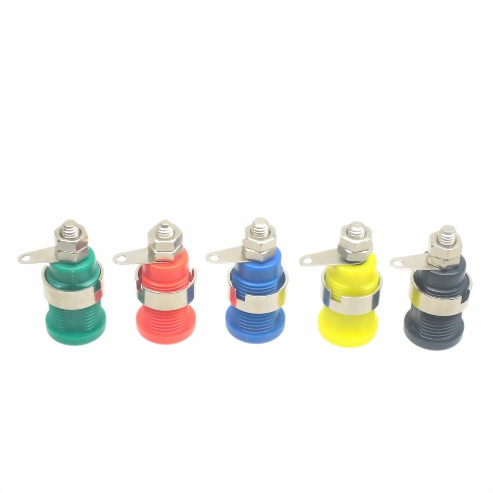 5pcs/set Connector 4mm Banana Binding Post socket Screw mount Oscilloscope test