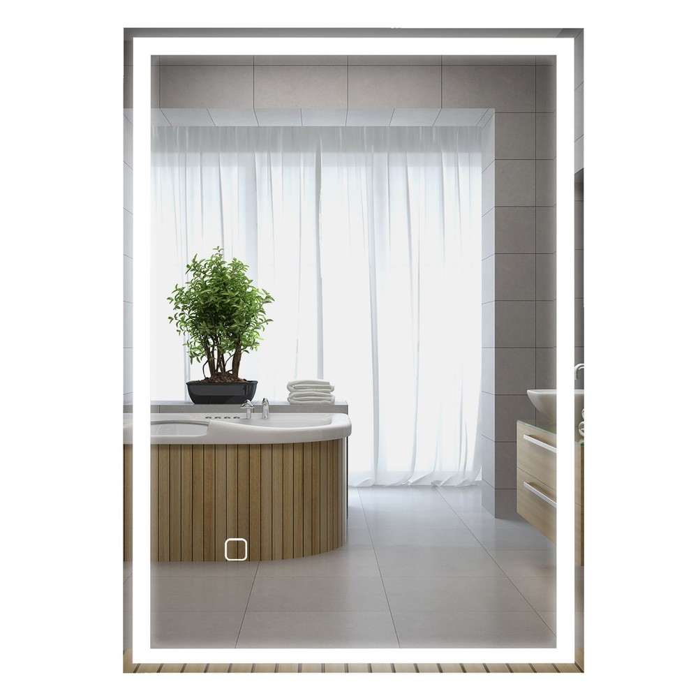 Dimmable Bathroom Mirror with LED Lights, 3 Colors & Memory Function