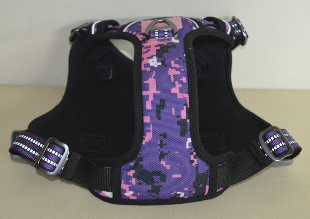 Bumbin Dog Harness Pink Purple Medium