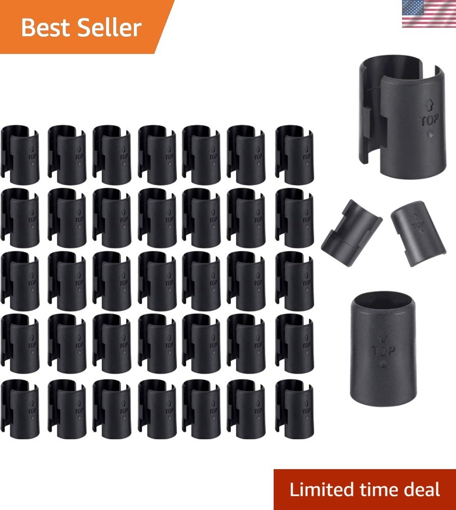 Wire Shelf Clips - 80Pack Black ABS
