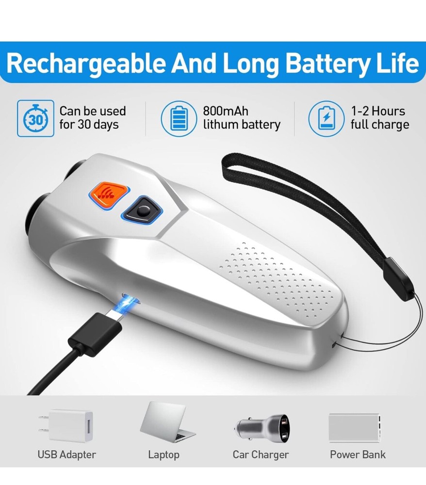 Dog Barking Control Devices Dual Sensor Anti Barking / Training Device - Silver