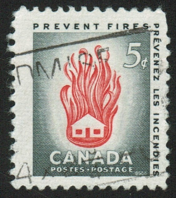 Canada sc#364 Prevent Fire : House in Fire, Used