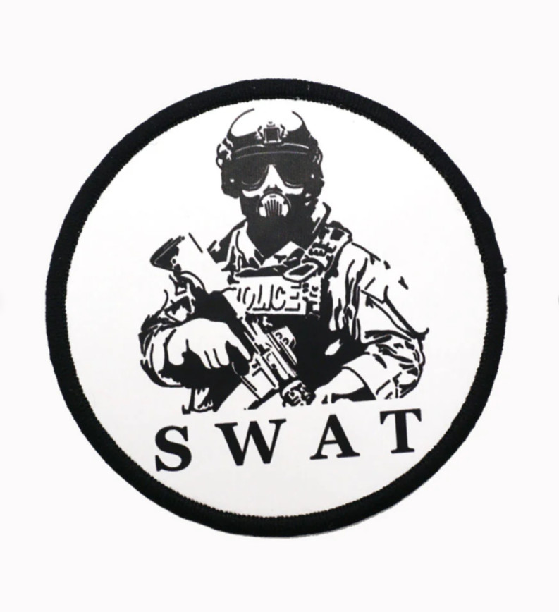 FABULOUS SWAT PRINTED IRON-ON PATCH...RARE...