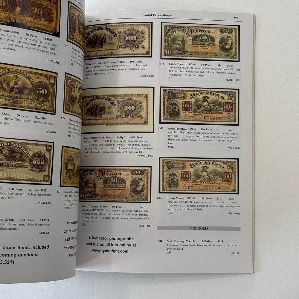 2008 Lyn Knight Catalog National Bank Notes Type Notes Errors Silver Certs 340pg