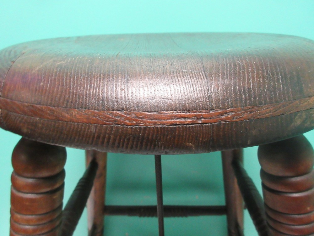 Antique Vintage Old Solid Wood Stool