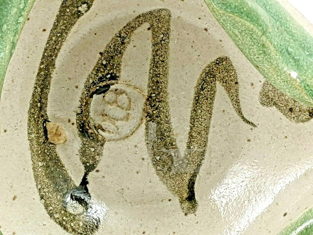 Studio Art Pottery Fish Shaped Bowl Glazed Signed