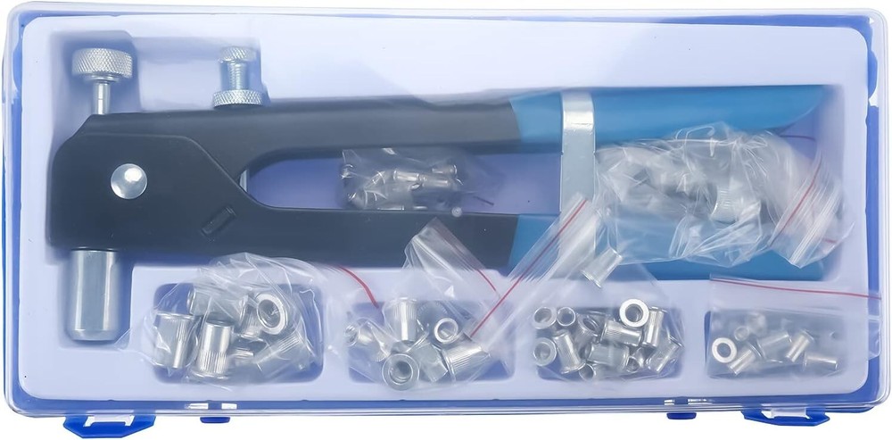 86Pc Threaded Nut Rivet Gun Insert Tool Riveter Rivnut Setter Riveting Kit M3-M8
