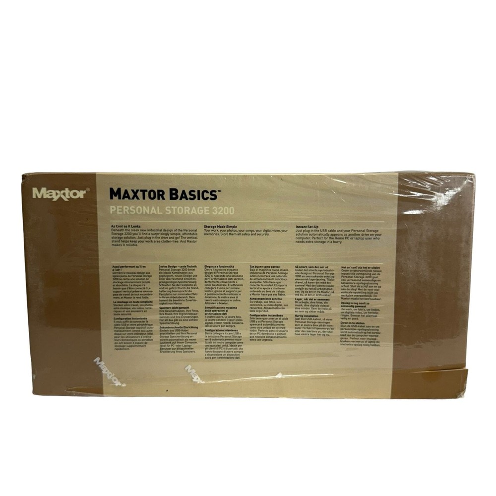 Maxtor External Hard Drive Basics Personal Storage 3200 160 GB