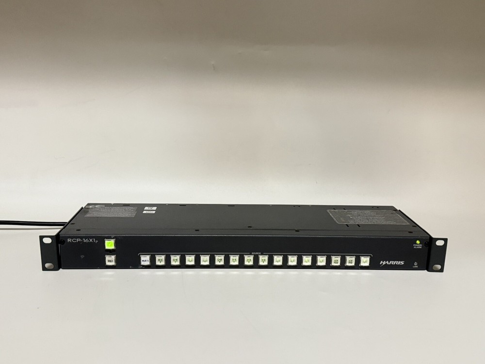 Harris Leitch RCP-16X1P ~ 1RU 16x1 Programmable Pushbutton Remote Panel