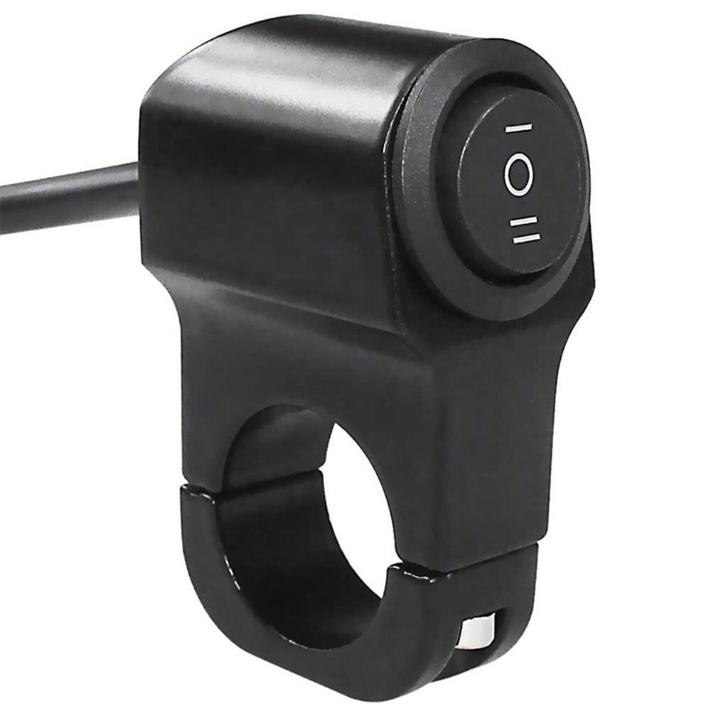 Motorcycle Headlight Button For Handlebar 22cm Switch Aluminum Alloy Black