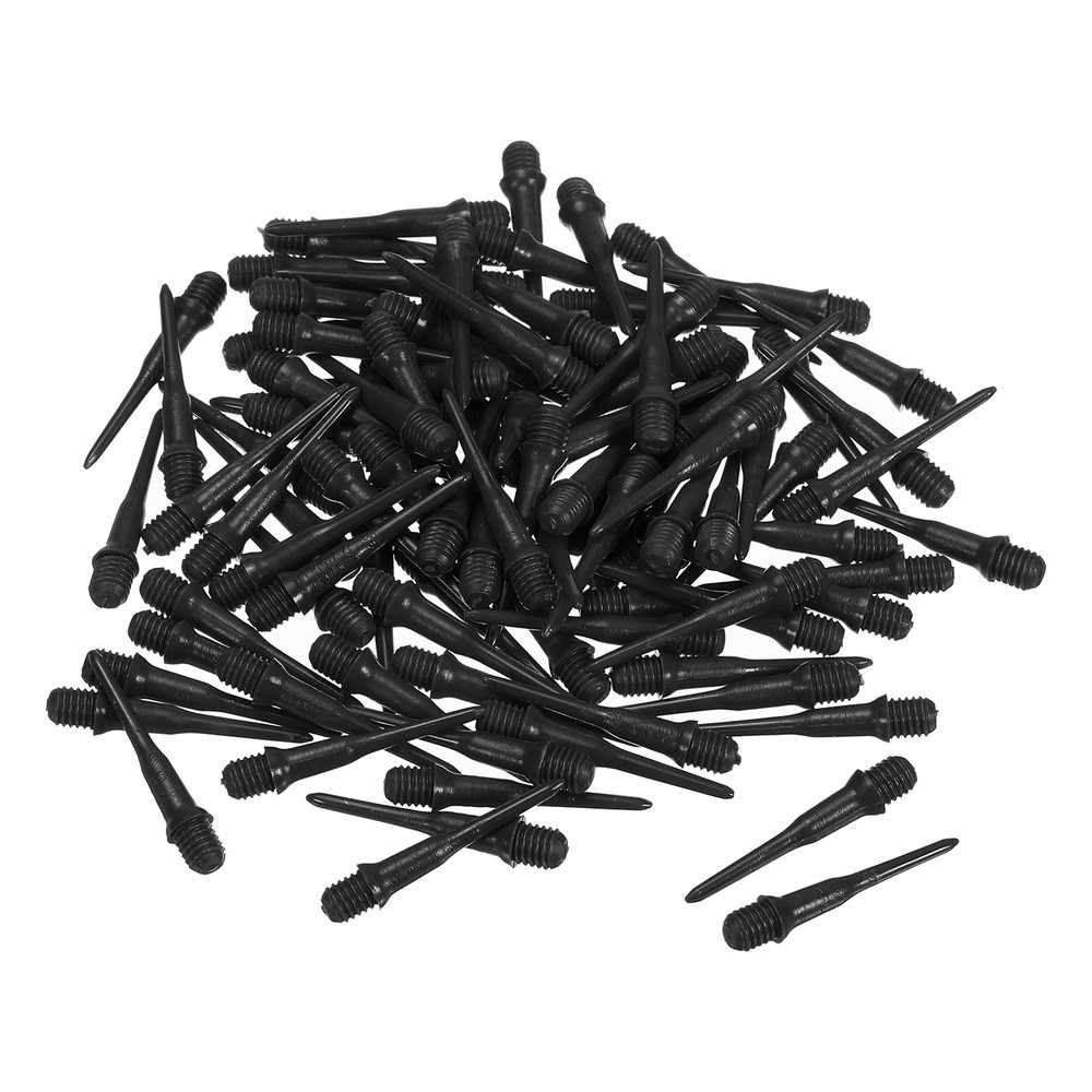 60Pcs Plastic Dart Tips,Game 2BA Thread Soft Darts Tips Black