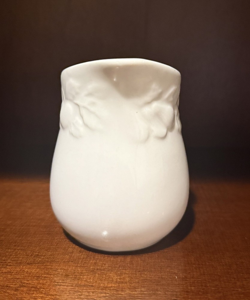 Gibson Housewares FRUIT White Embossed 4” Creamer Pitcher