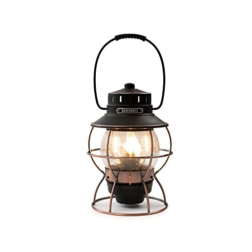 Barebones Railroad Lantern – Vintage-Inspired LED Camping Antique Bronze