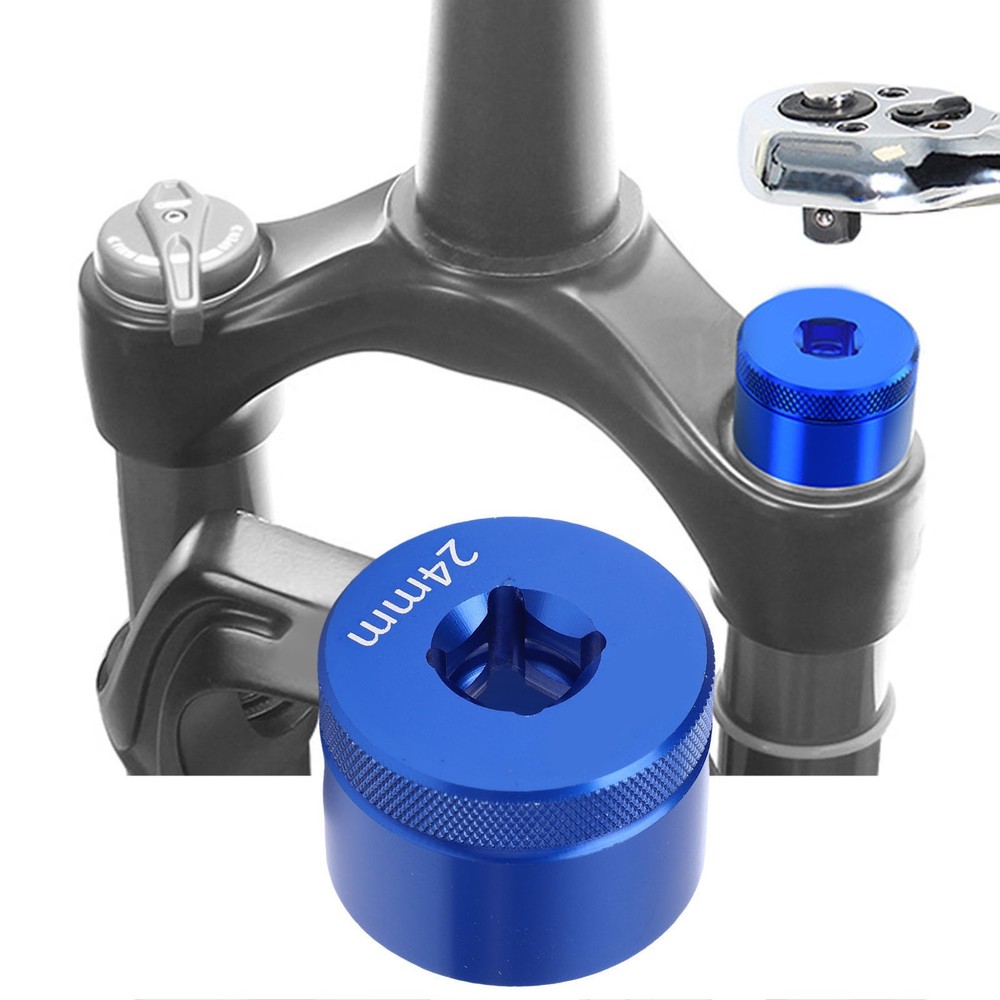 Bike Front Fork Cap Socket Tool 24mm Hex Suspension Fork Air Chamber Cap Socket