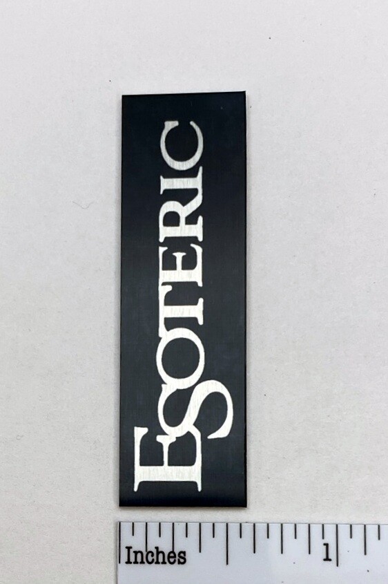 Esoteric Badge Logo Custom Made Aluminum Self Stick