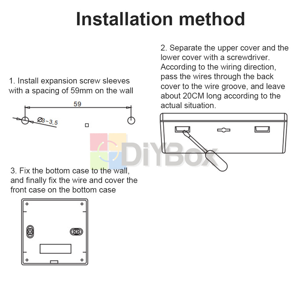 Week Programmable Digital Thermostat for Wall Furnace Temperature Controller