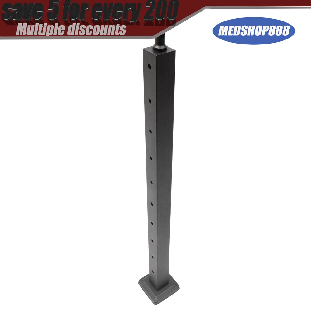 4PCS Cable Railing Posts Corner Post 36"x2"x2" Stainless Steel Pre-drilled Posts
